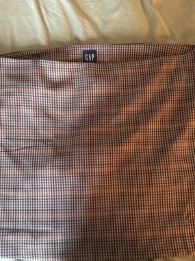 GAP Brown and Black Plaid Skort with Subtle Burgundy Accents